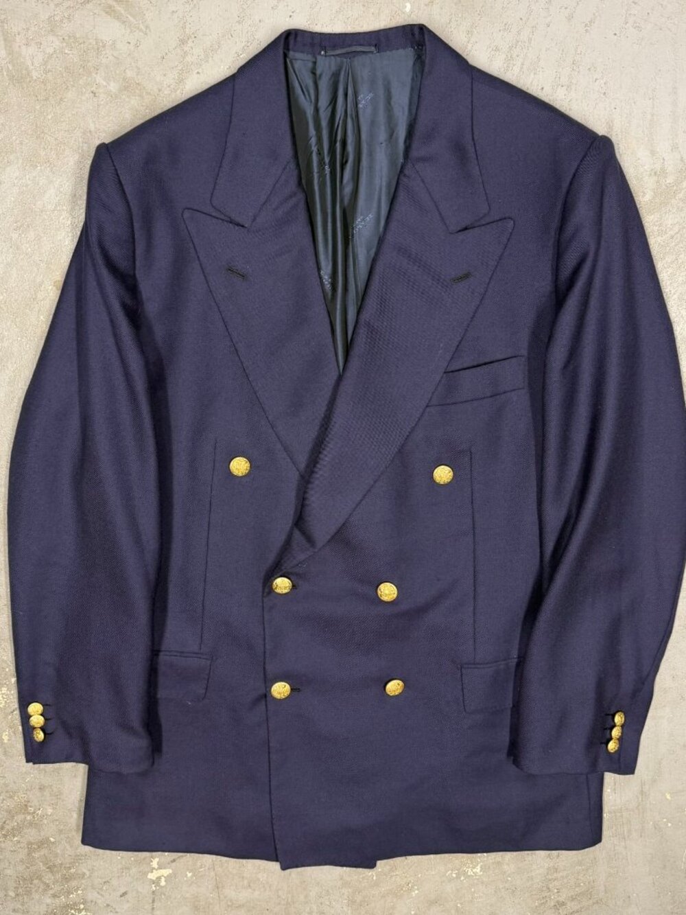 Kiton Cashmere Blazer Double Breasted Sport Coat Italy Blue 44R